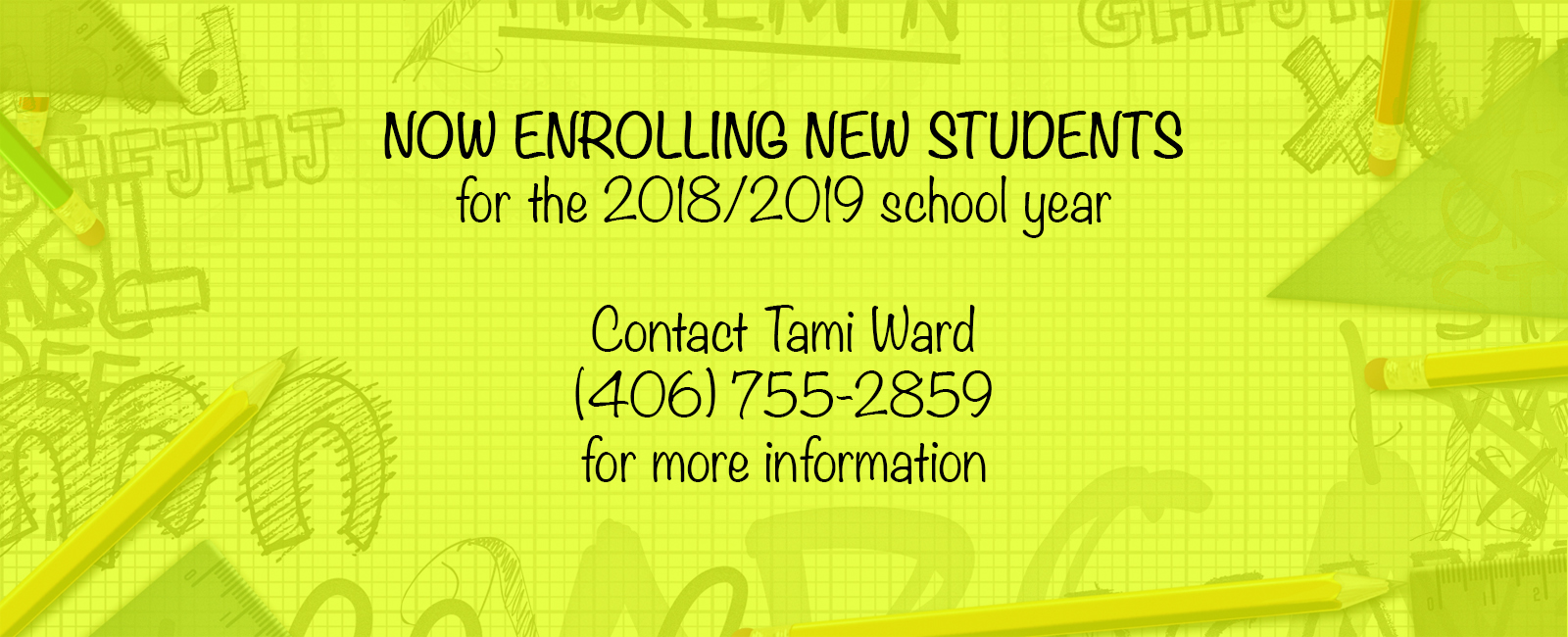Now enrolling new students