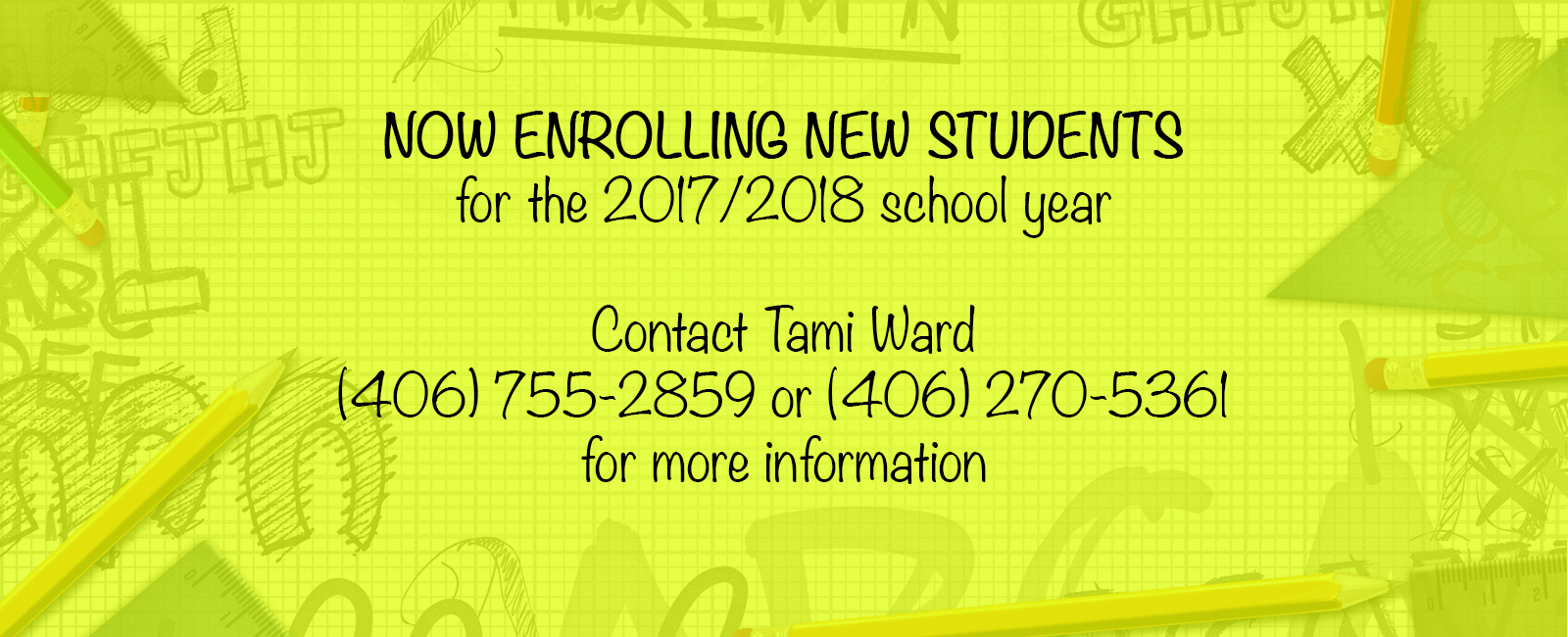 Now enrolling new students